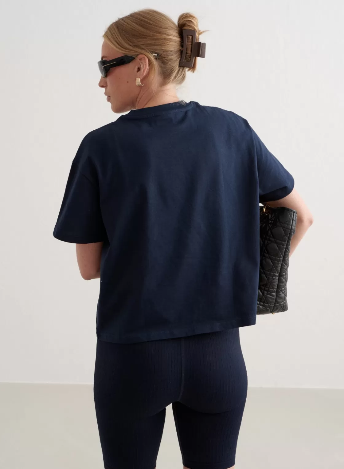 AIM’N Heritage Boxy T-shirt Navy New