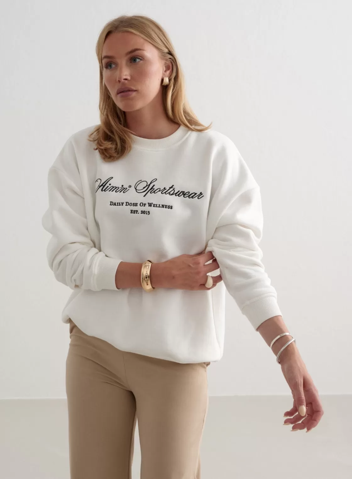 AIM’N Heritage Sweatshirt Off white Discount